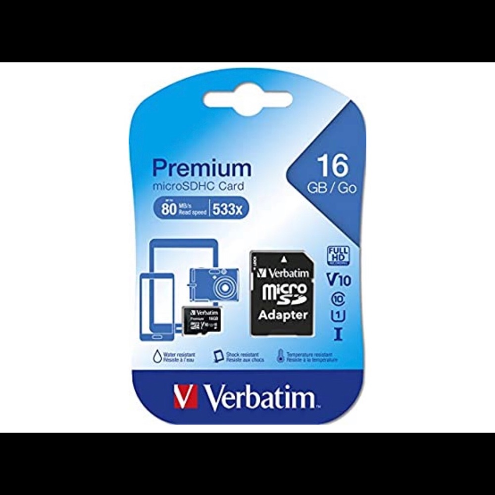 Verbatim 16GB Premium micrMemory Card with Adapter